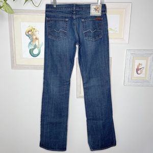 7 For All Mankind Low Rise Bootcut Blue Jeans Size 30
